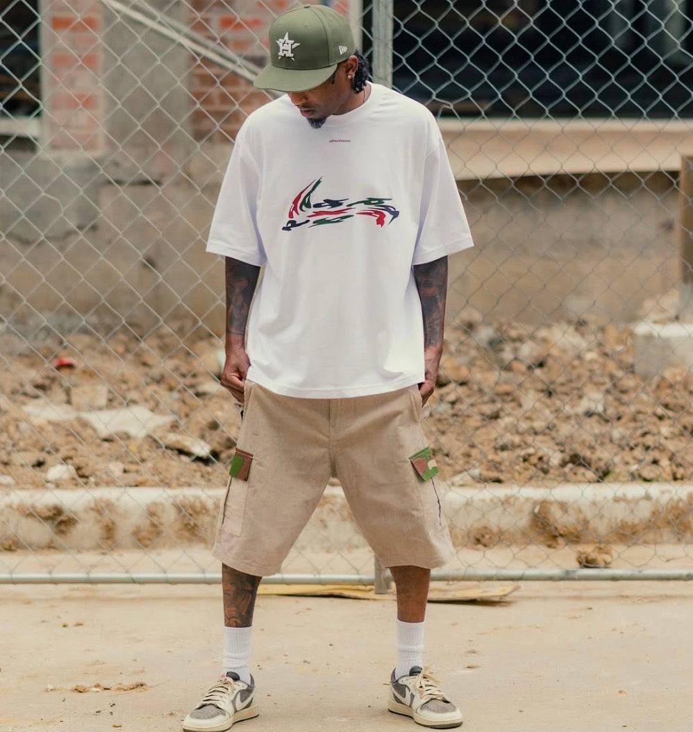 Distorted Camo Boxy Logo Tee