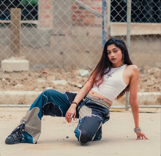 Distorted Camo Mesh Trousers